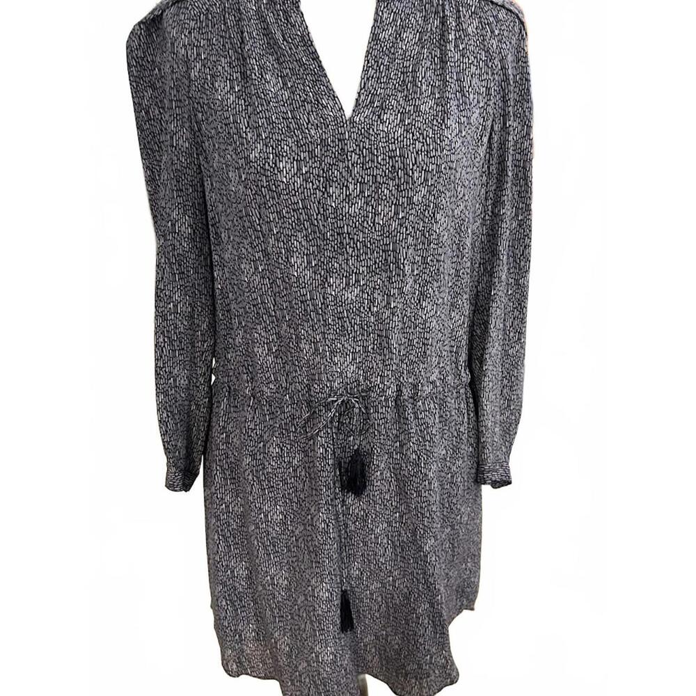 Rebecca Taylor Silk Drawstring Dress Shades‎ of gray Size 2